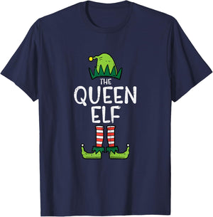 Queen Elf Xmas Matching Christmas Couple Women T-Shirt - T-Shirt | Navy