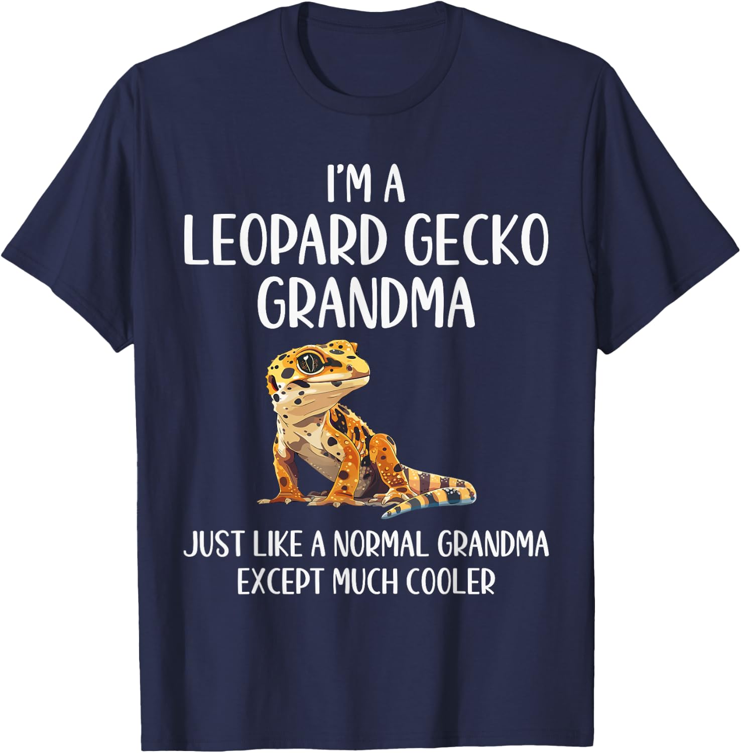 Leopard Gecko Grandma Definition Animals Lover Mothers Day T-Shirt - T-Shirt | Navy