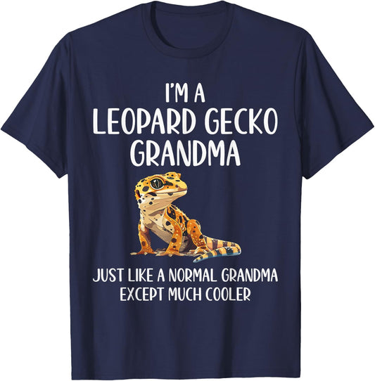 Leopard Gecko Grandma Definition Animals Lover Mothers Day T-Shirt - T-Shirt | Navy
