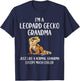Leopard Gecko Grandma Definition Animals Lover Mothers Day T-Shirt - T-Shirt | Navy