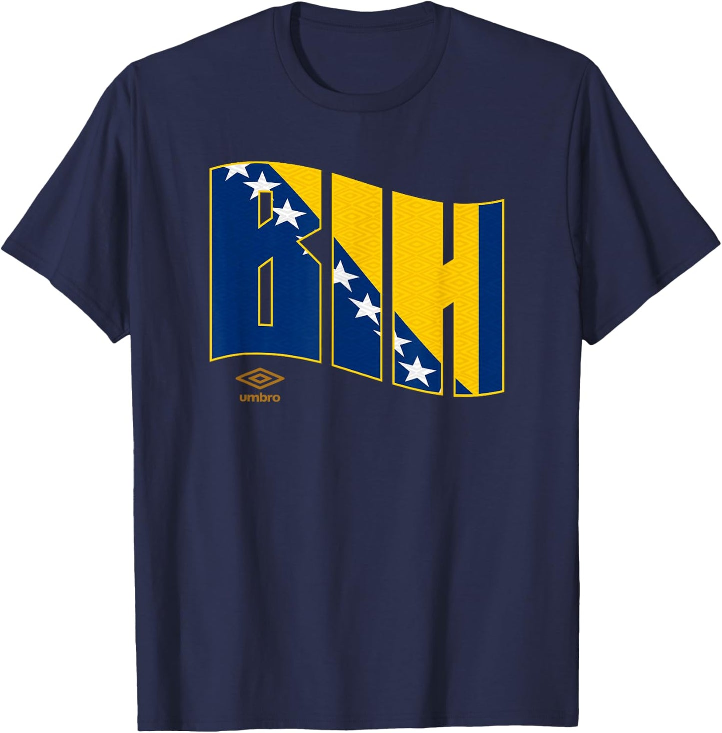 Umbro International Soccer Wavy Bosnia and Herzegovina Logo T-Shirt - T-Shirt | Navy