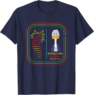 Disney Hot Ones Donald Duck Scoville Level 90000000 Retro T-Shirt - T-Shirt | Navy