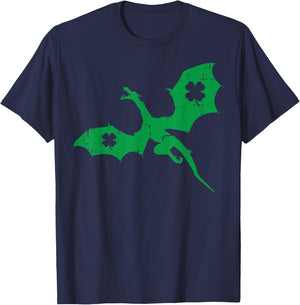 St Patricks Day Irish Dragon Saint Paddys Men Women Kids Boy T-Shirt - T-Shirt | Navy