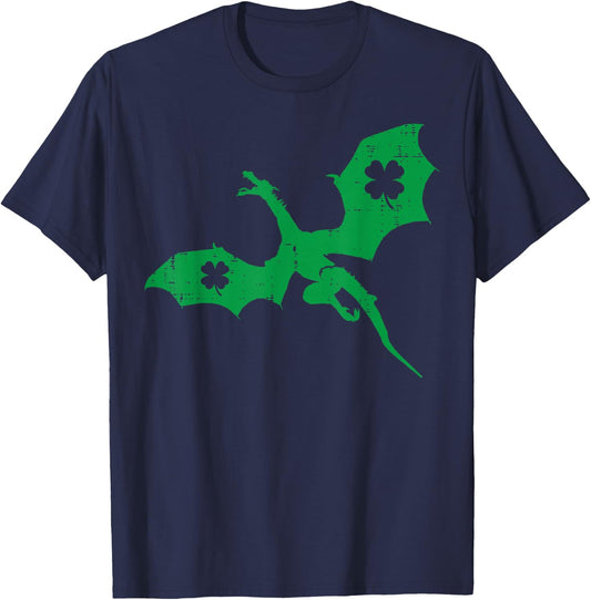 St Patricks Day Irish Dragon Saint Paddys Men Women Kids Boy T-Shirt - T-Shirt | Navy