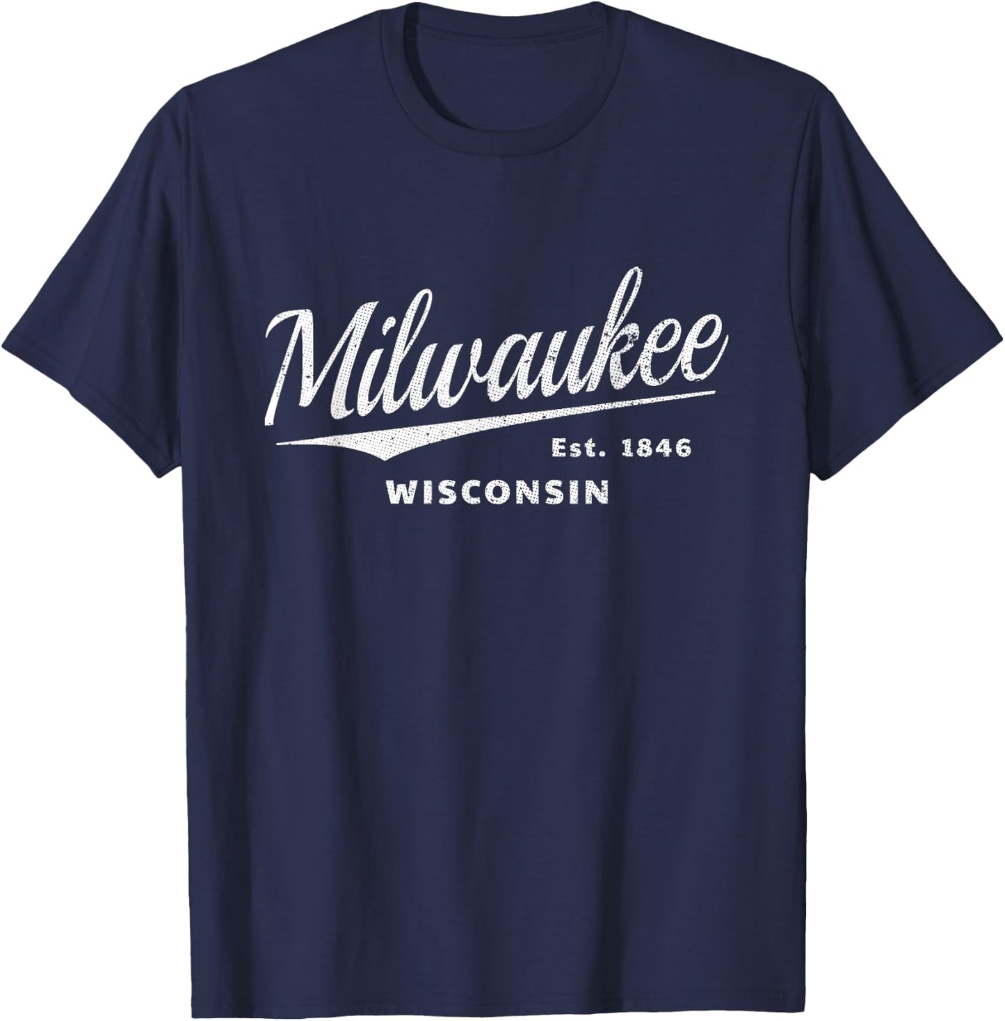 Milwaukee Wisconsin Milwaukeean Sportfan Vintage Milwaukee T-Shirt - T-Shirt | Navy