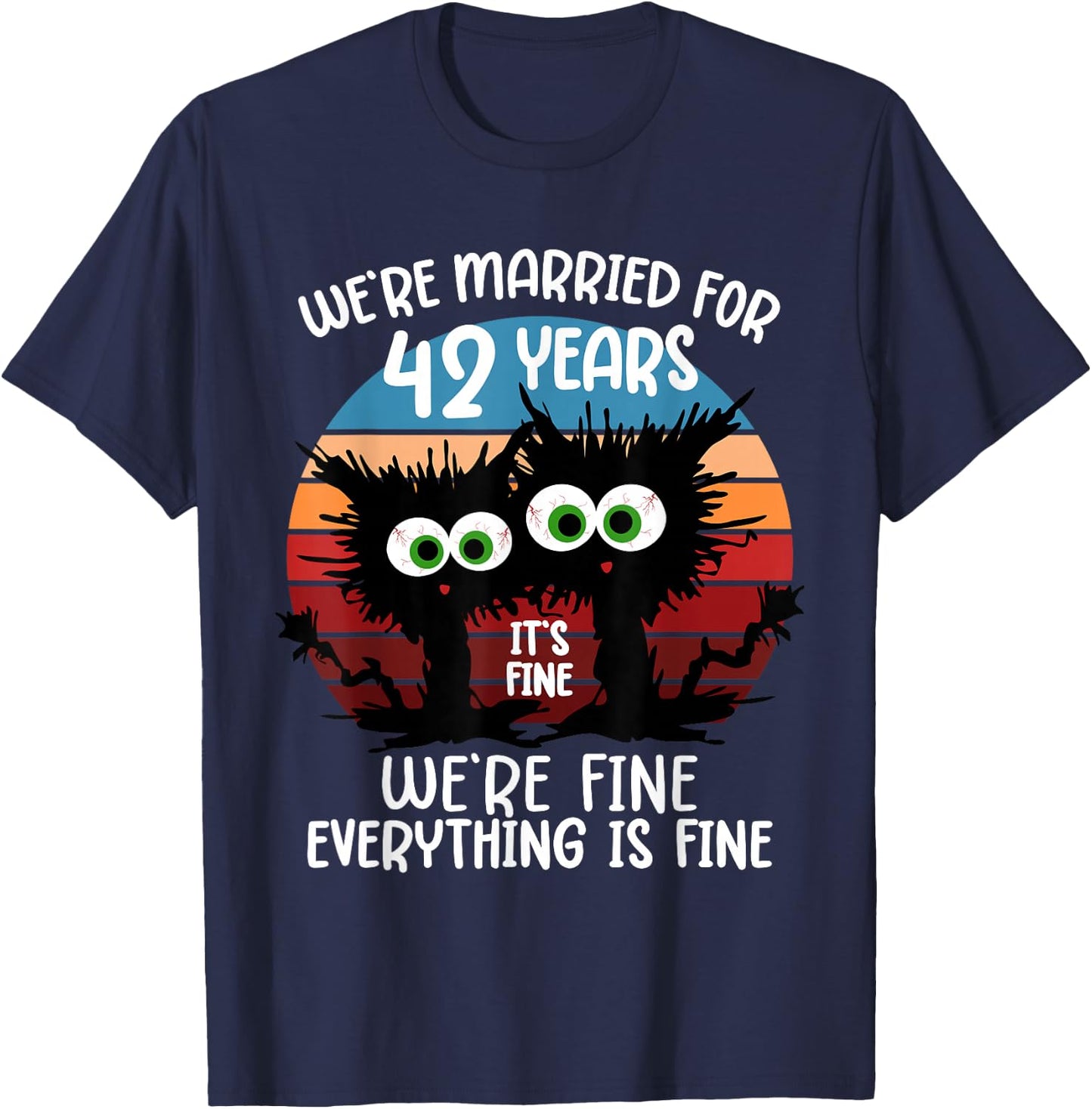We're Married for 42 Years T-Shirt - T-Shirt | Navy