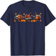 Three Thanksgiving Turkeys Playing Piano Instrumentalist T-Shirt - T-Shirt | Navy
