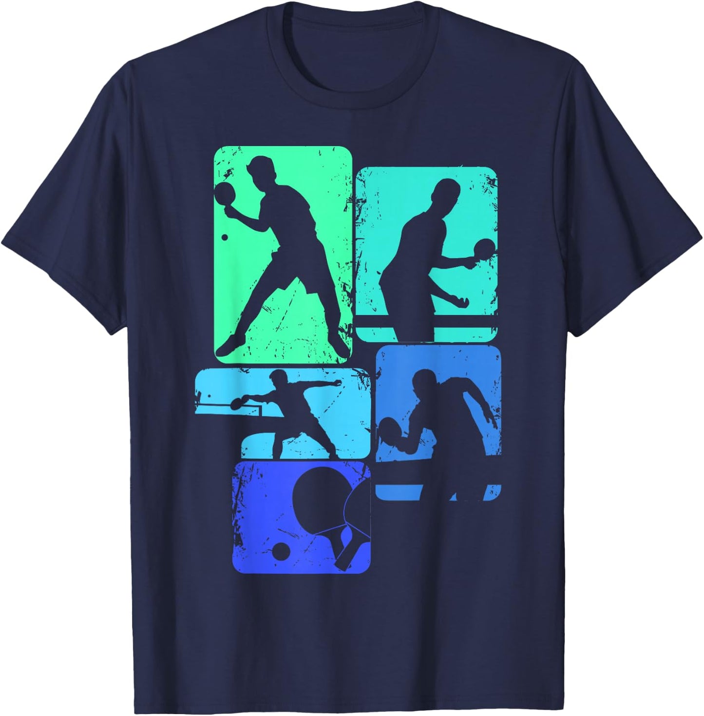 Table Tennis Ping Pong Children's Boys Men's T-Shirt - T-Shirt | Navy