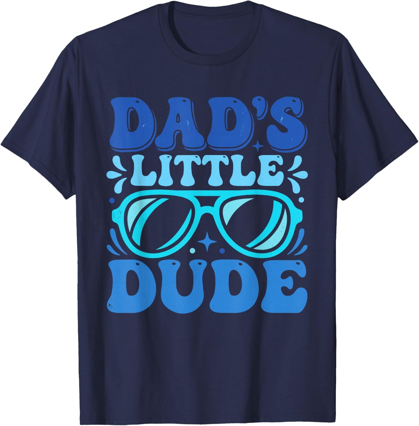 Dad's Little Dude Father's Day Matching Son Toddler Boy T-Shirt - T-Shirt | Navy