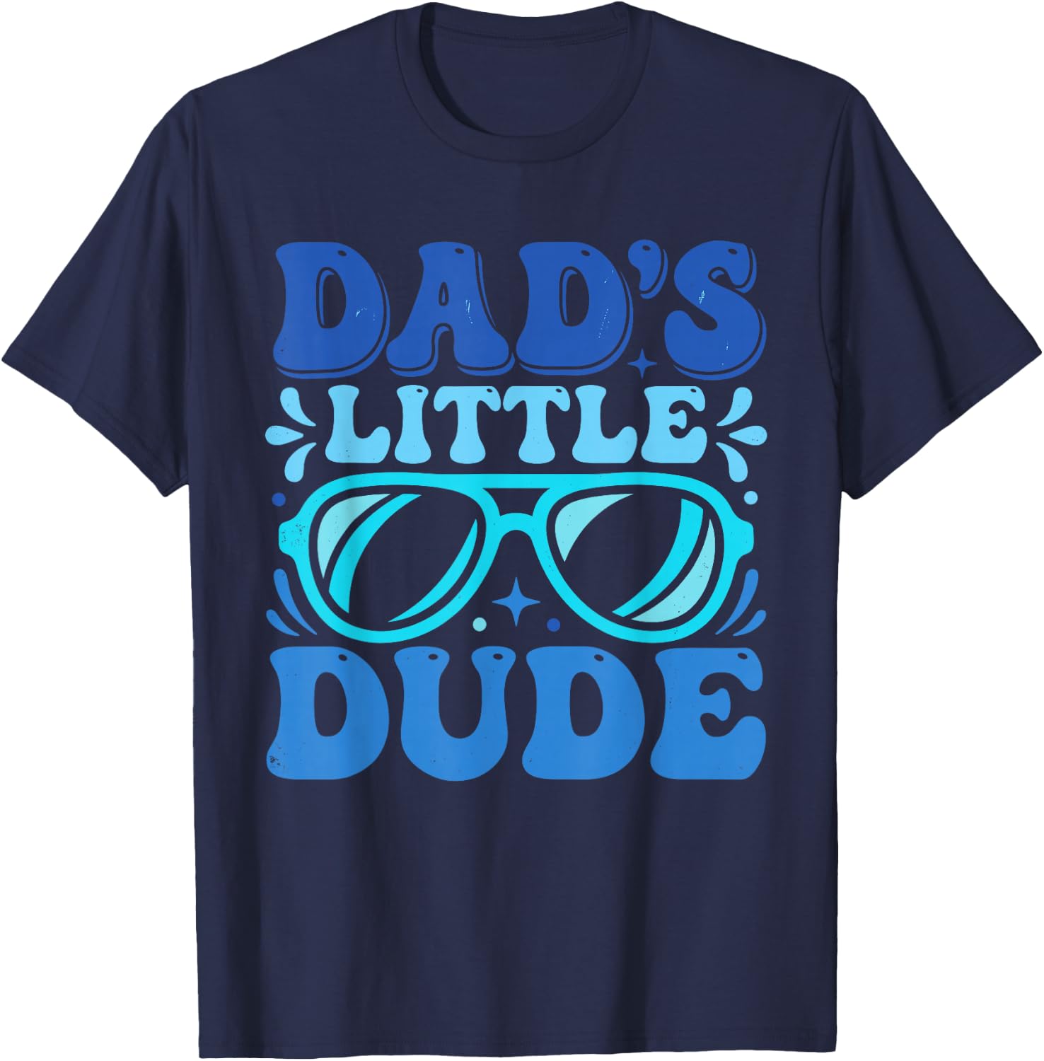 Dad's Little Dude Father's Day Matching Son Toddler Boy T-Shirt - T-Shirt | Navy