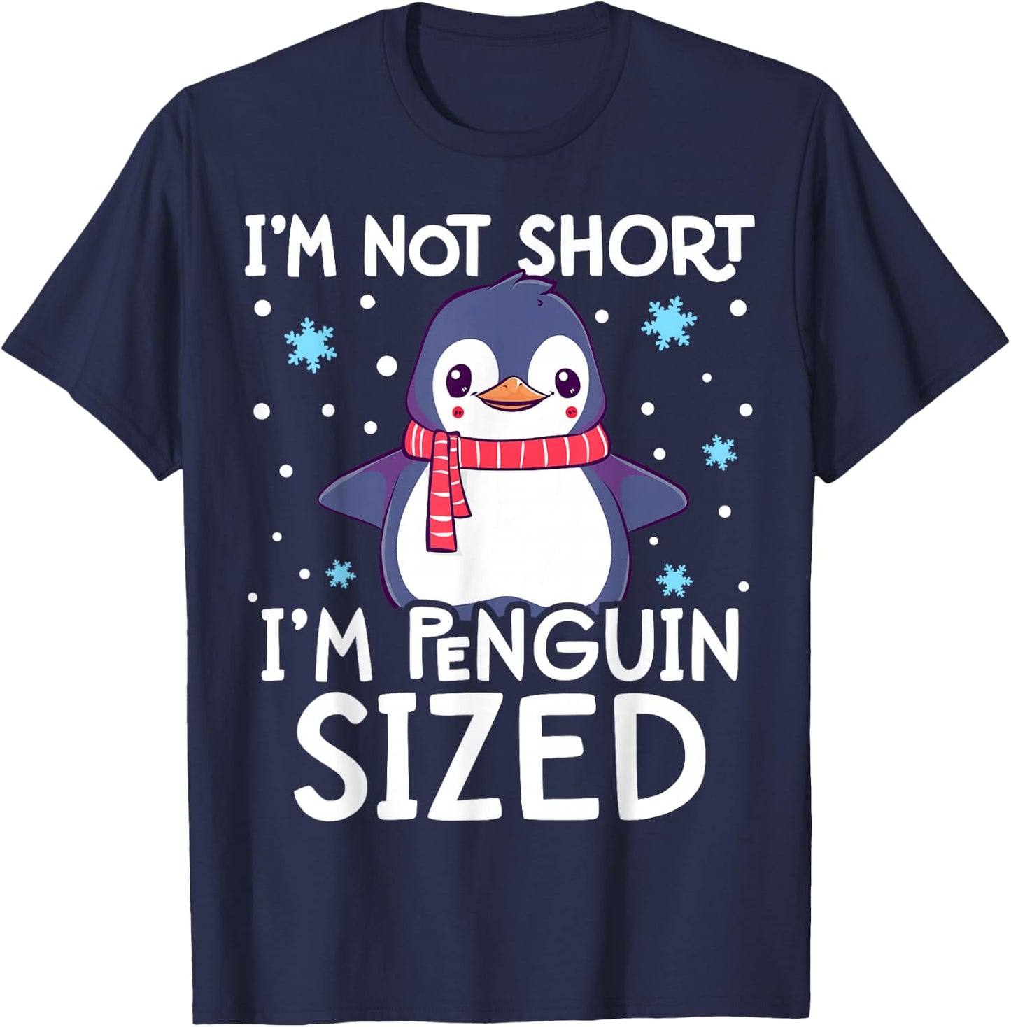 I'm Not Short I'm Penguin Sized Cute Penguin Kids T-Shirt - T-Shirt | Navy