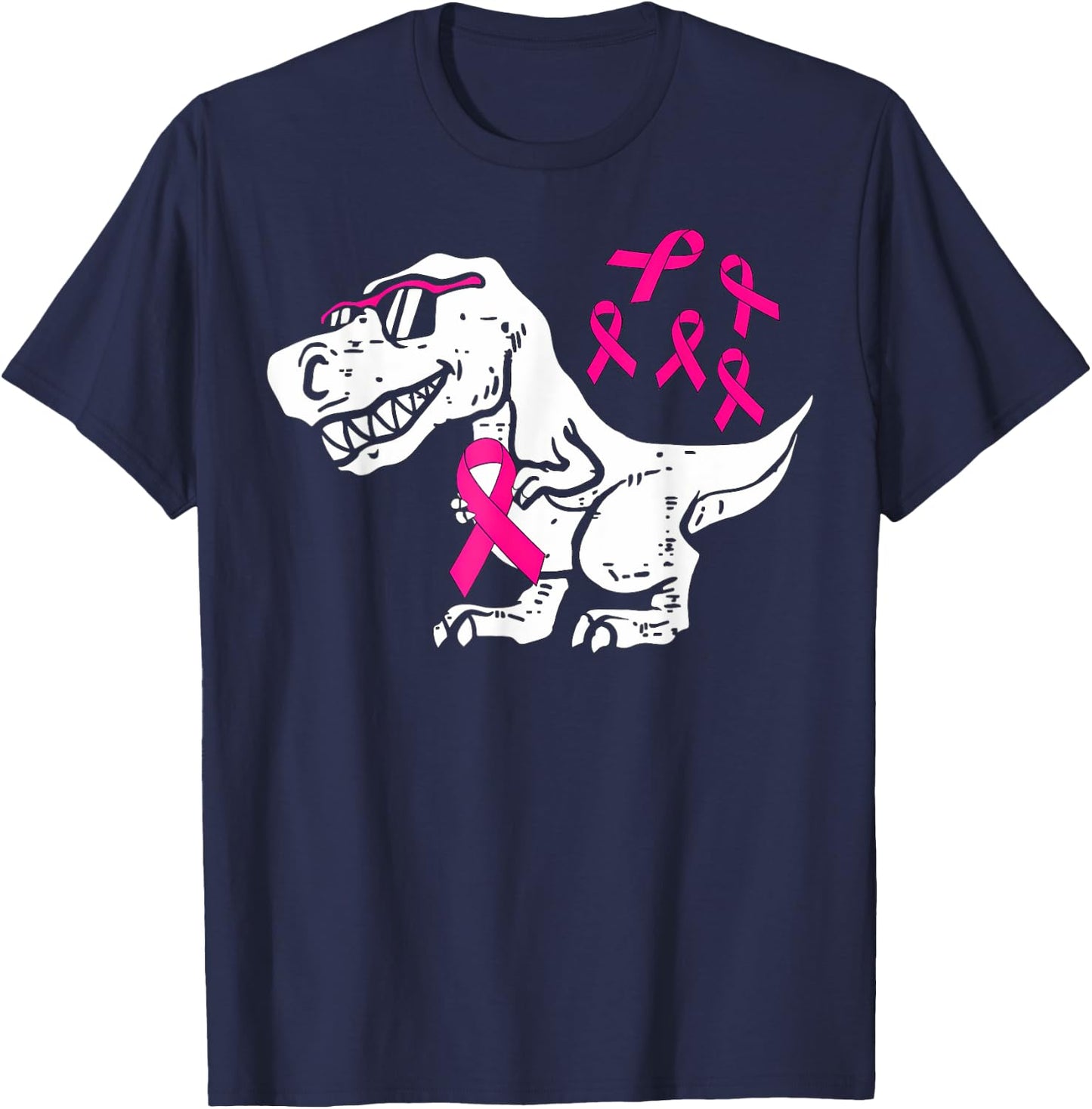 Breast Cancer Awareness Shirt Toddler Pink Ribbon Kids Youth T-Shirt - T-Shirt | Navy