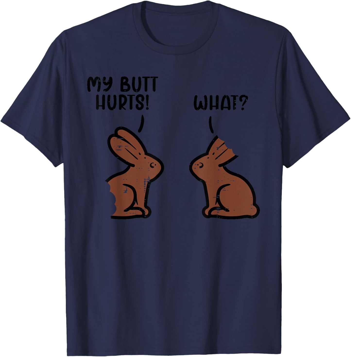 Chocolate Easter Bunnies Funny Rabbit Bunny Candy Men Women T-Shirt - T-Shirt | Navy