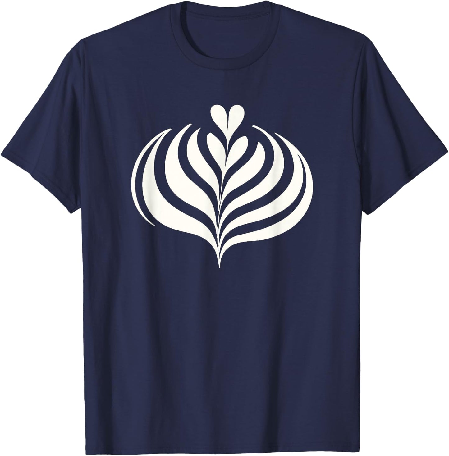 Latte Art, Rosetta Latte Art, Barista T-Shirt - T-Shirt | Navy