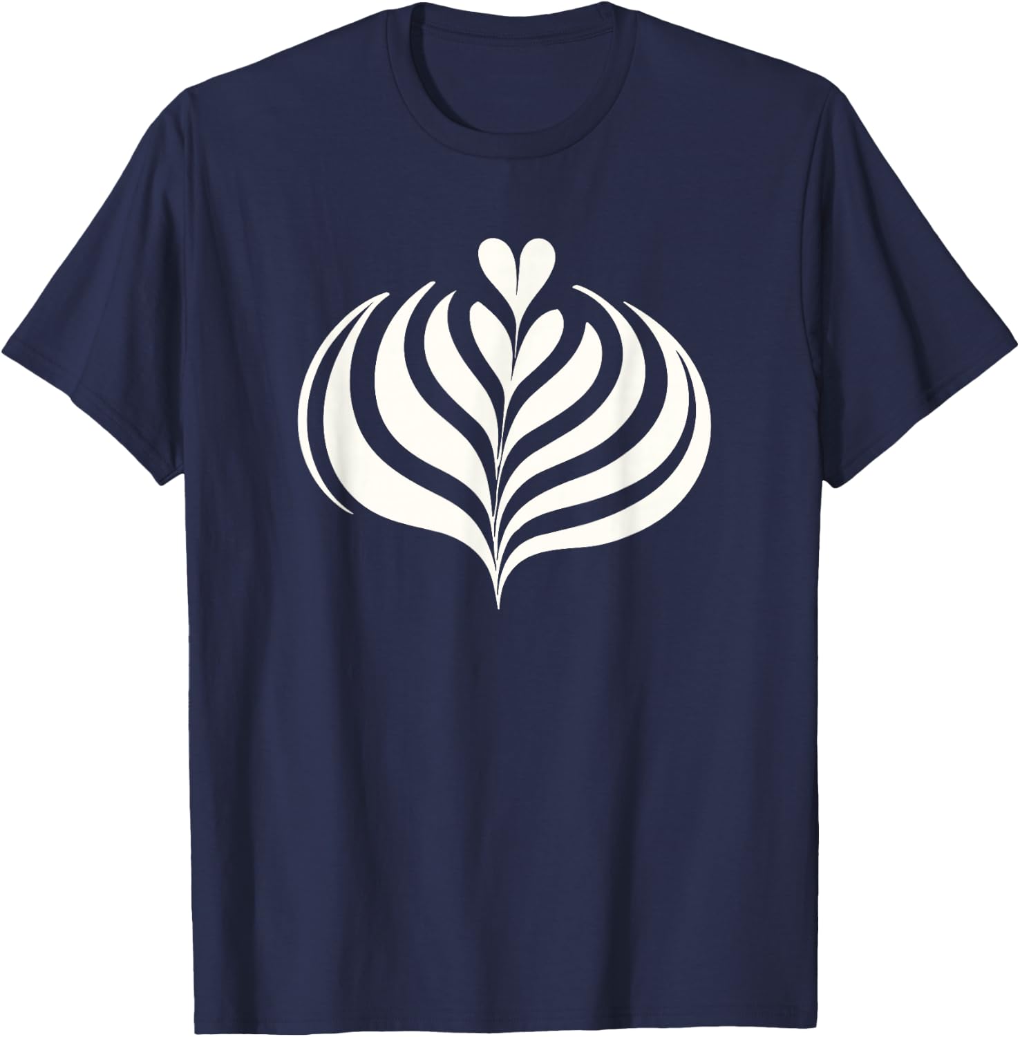 Latte Art, Rosetta Latte Art, Barista T-Shirt - T-Shirt | Navy