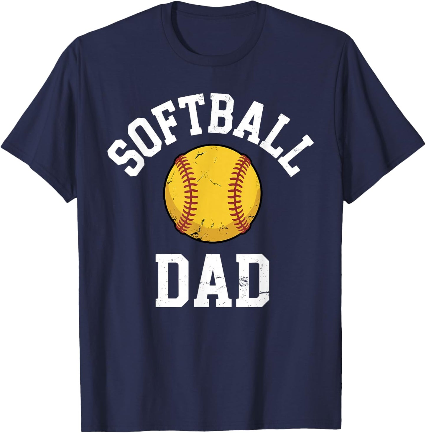 Funny Softball Dad Art for Dad Father Fastpitch Softball Dad T-Shirt - T-Shirt | Navy