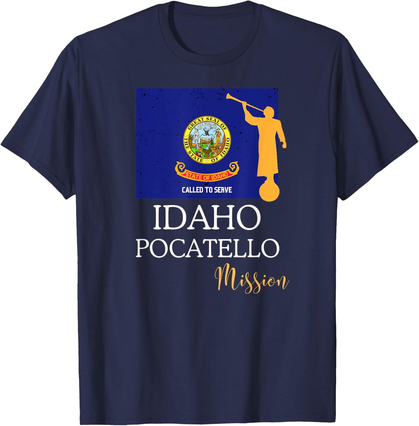 Idaho Pocatello Mormon LDS Mission Missionary T-Shirt - T-Shirt | Navy