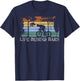 MTB Life Behind Bars Mountain Bike Gift Design Idea gift T-Shirt - T-Shirt | Navy