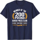 200 Pound Bench Press Club Strong Men Women Gym T-Shirt - T-Shirt | Navy