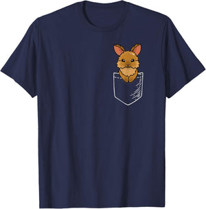 Funny Kids Girls Kawaii Pocket Lionhead Rabbit Lover T-Shirt - T-Shirt | Navy