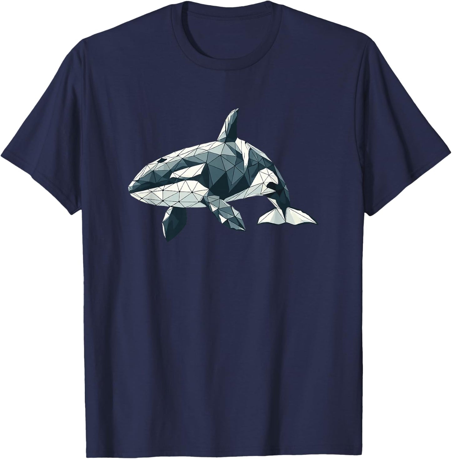Geometric Art Orka Orkas , black T-Shirt - T-Shirt | Navy
