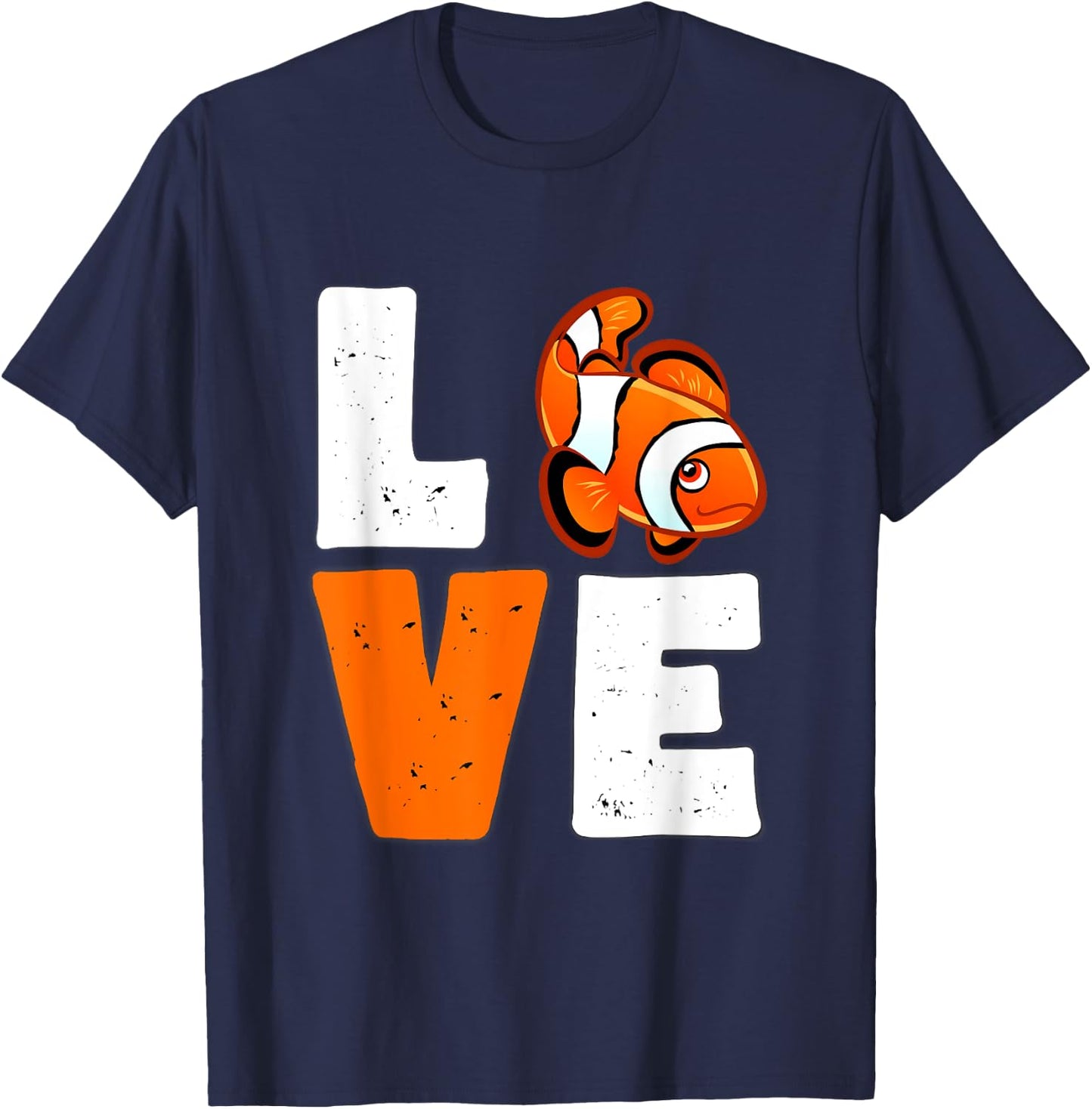 Love clown fish Women Shirt clown fish Lovers for kids girls T-Shirt - T-Shirt | Navy