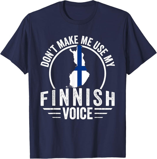 Finnish Roots Outfit Funny Finland Heritage Men Women T-Shirt - T-Shirt | Navy