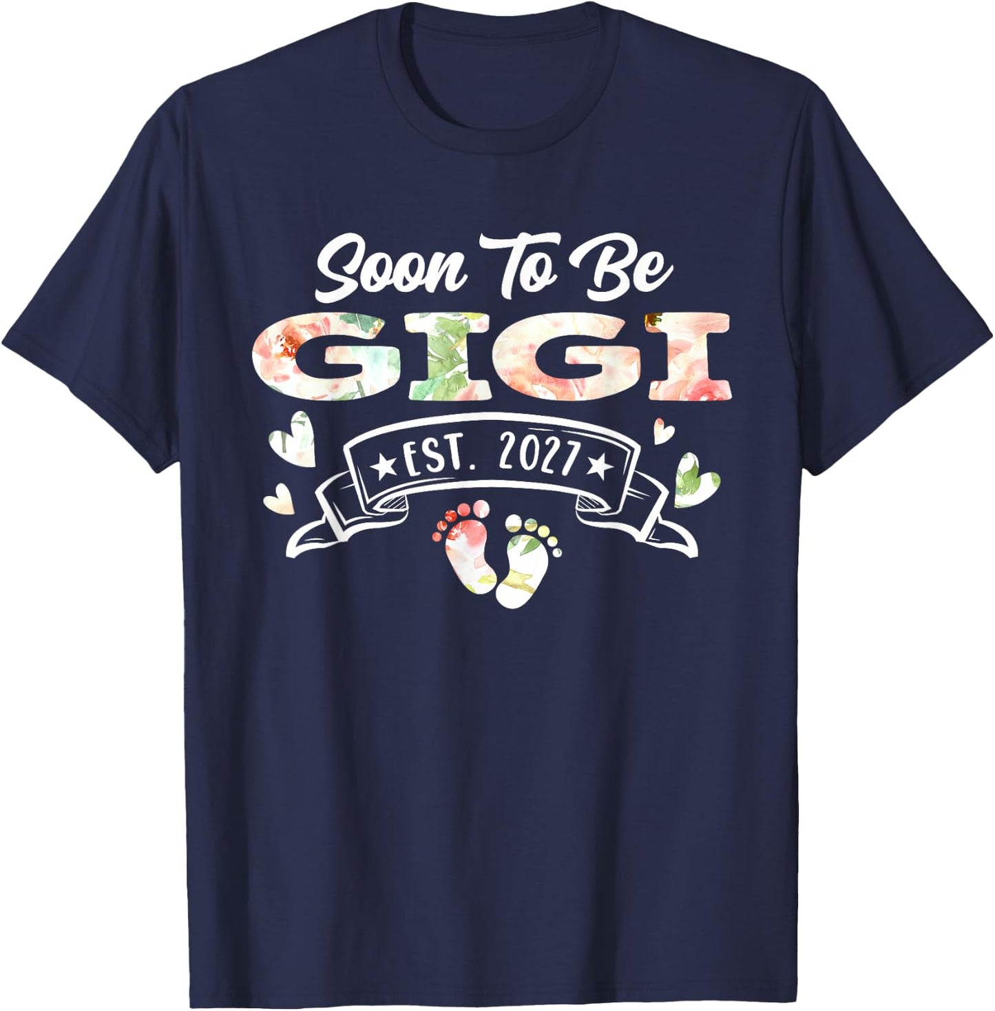 Soon to Be Gigi Est 2027 T-Shirt - T-Shirt | Navy