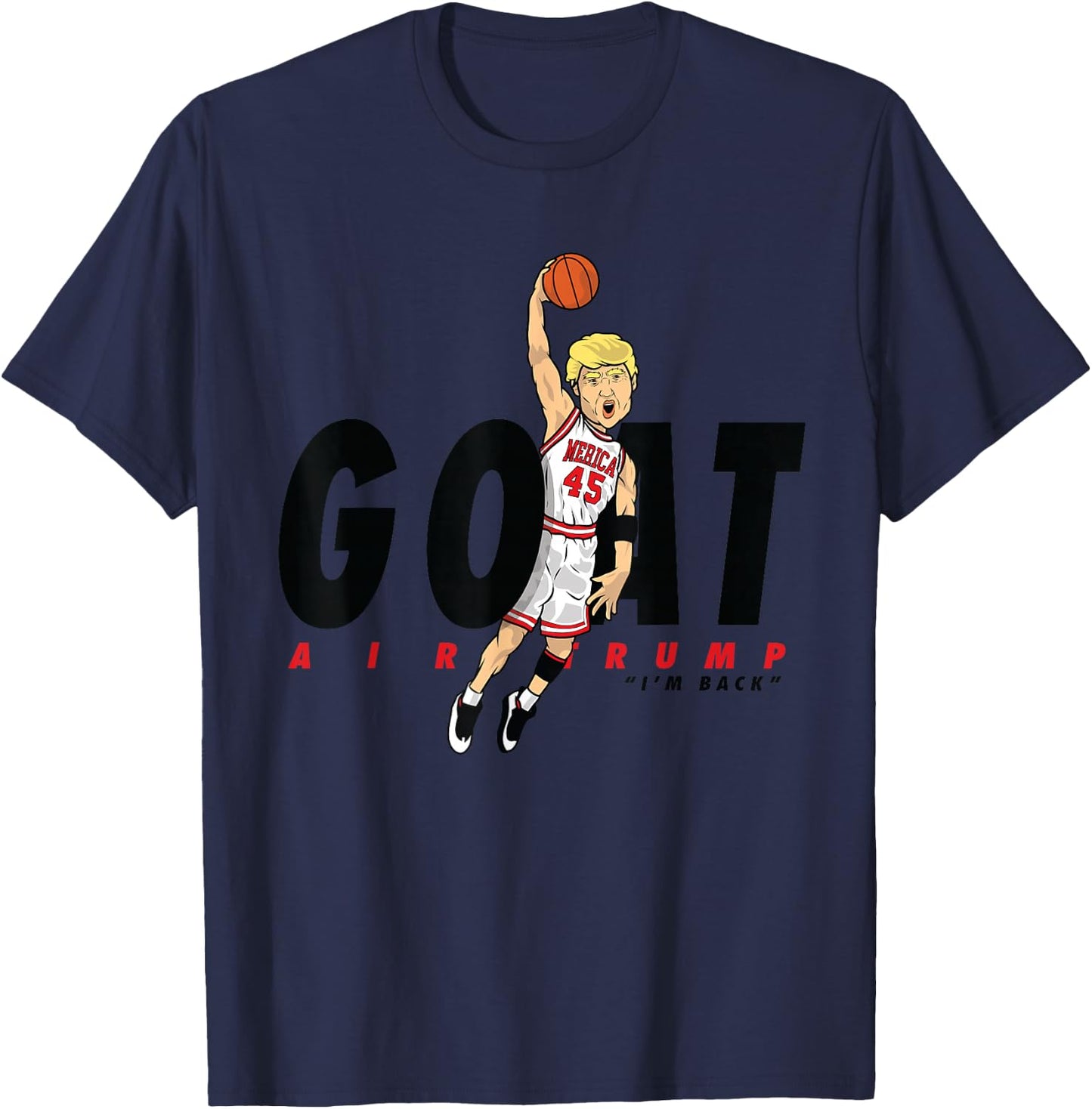 The Presidential Basketball Donald Trump design T-Shirt - T-Shirt | Navy