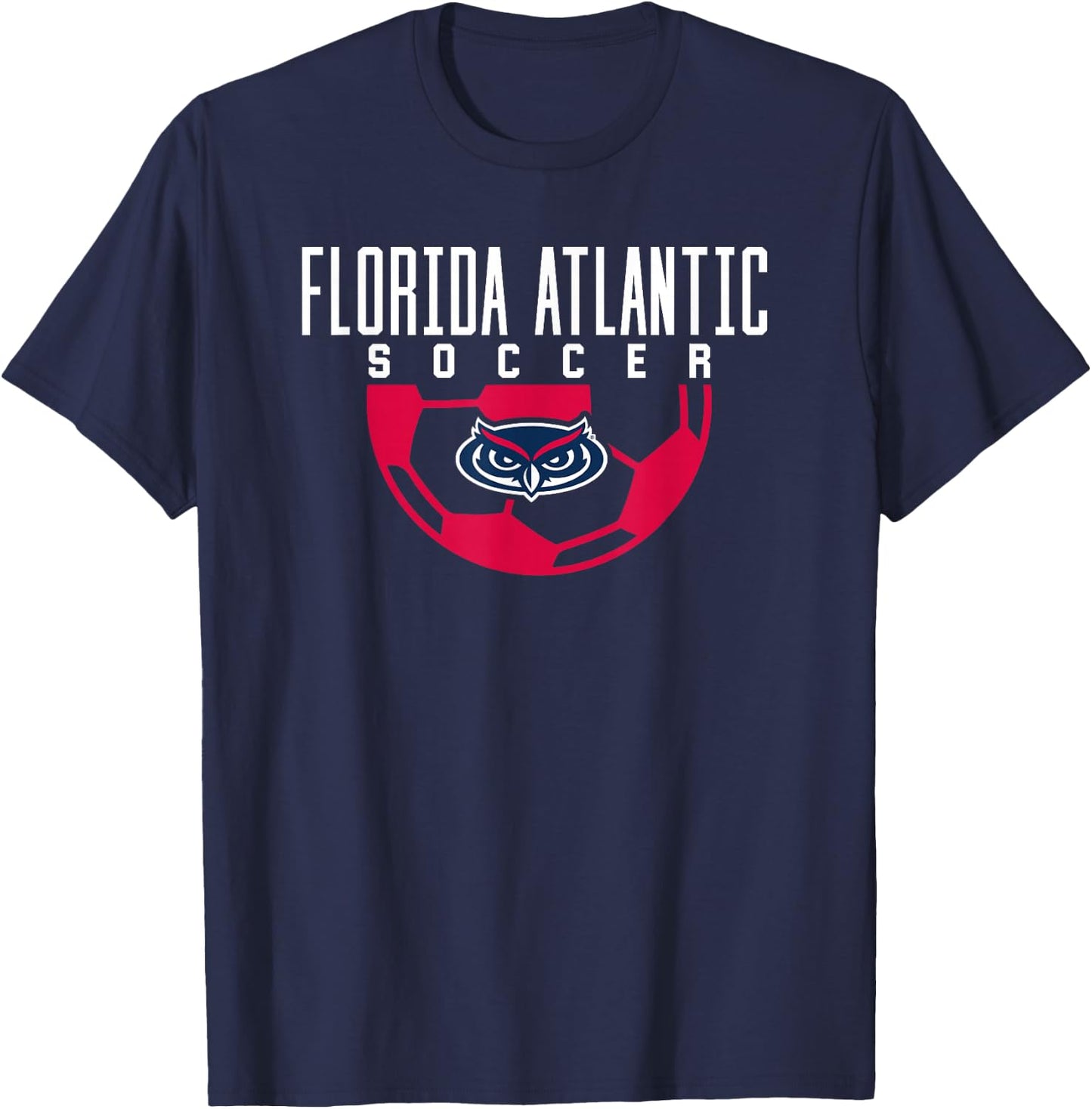 Florida Atlantic University FAU Owls Soccer T-Shirt - T-Shirt | Navy