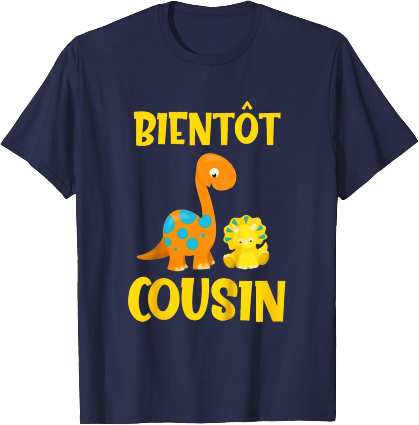 Child Future Cousin 2025 - Announcement Pregnancy Cousin Dino T-Shirt - T-Shirt | Navy