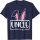 Funny Uncle Bunny Happy Easter Family Matching T-Shirt - T-Shirt | Navy