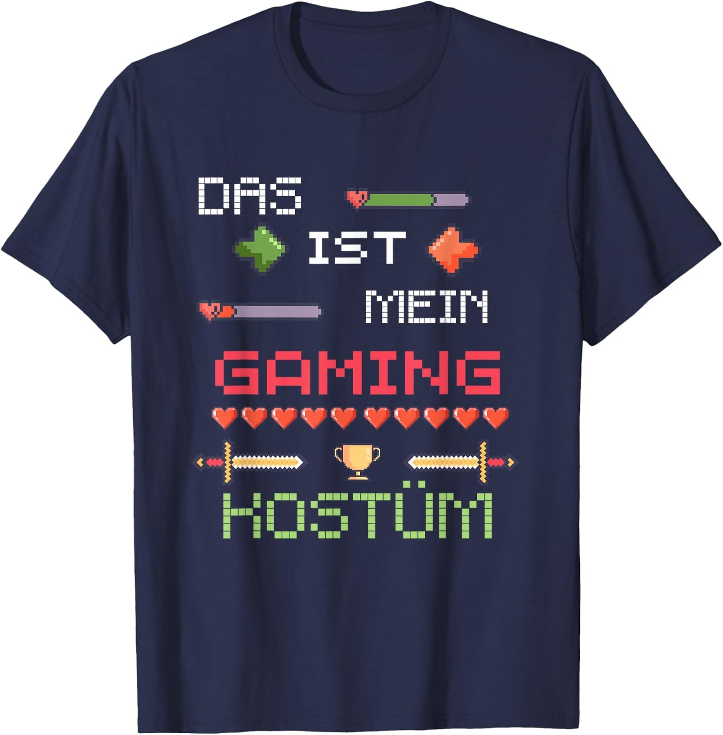 This is My Gaming Costume Funny Halloween Gamer Design , black, S T-Shirt - T-Shirt | Navy