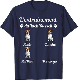 Jack Russell Funny Funny Gift Woman Man Jack Russell T-Shirt - T-Shirt | Navy