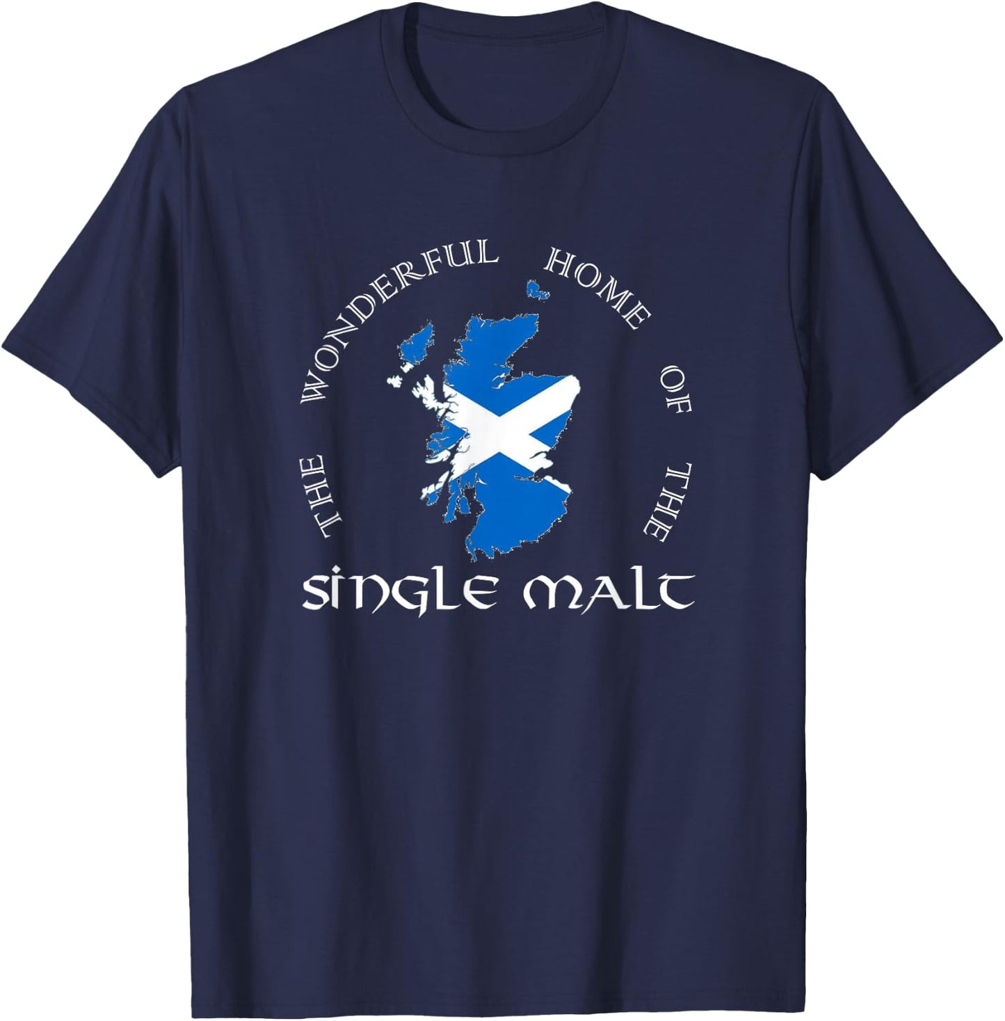 Home of the Single Malt für Whiskey Liebhaber und Genießer T-Shirt - T-Shirt | Navy