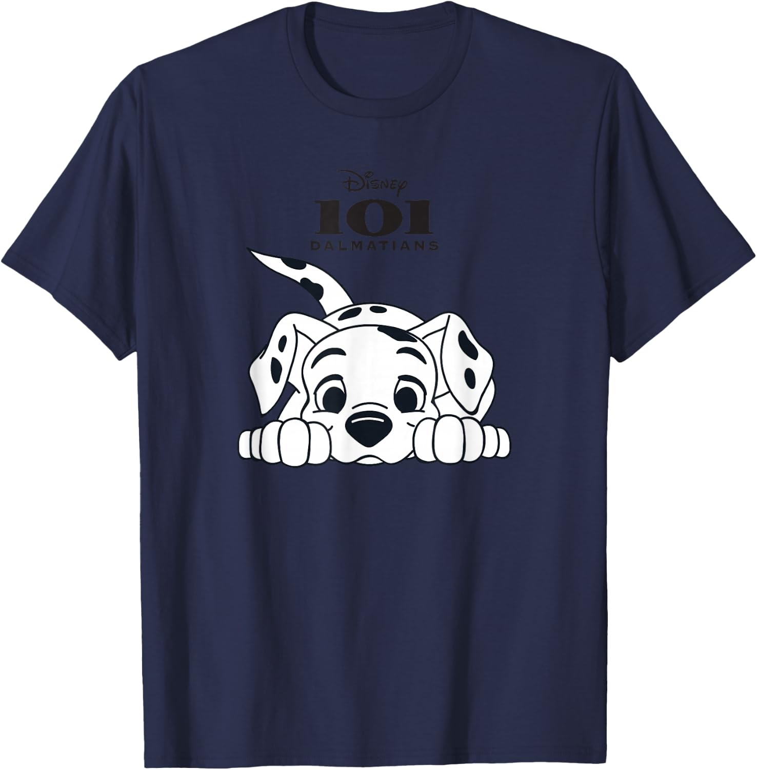 Disney 101 Dalmatians Playful Position Puppy Logo T-Shirt - T-Shirt | Navy