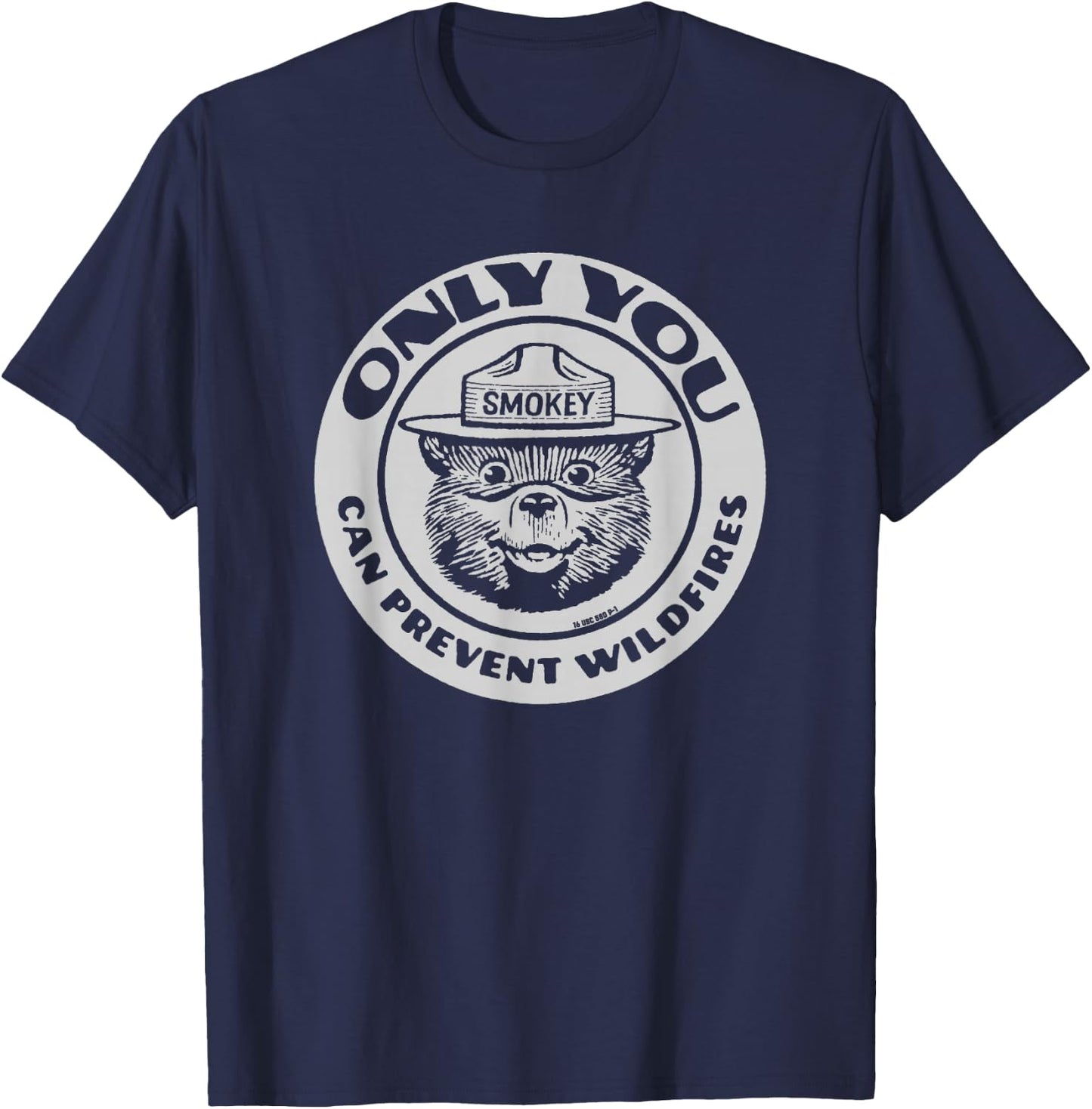 Only You Vintage Smokey Bear Seal T-Shirt - T-Shirt | Navy