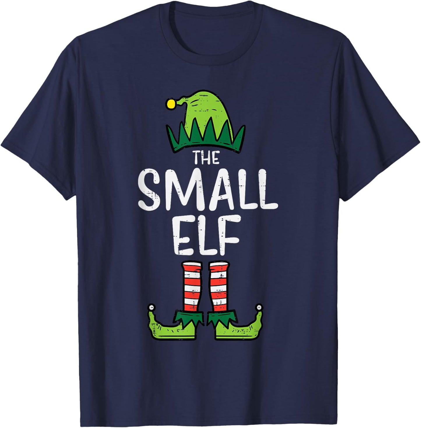 Small Elf Matching Christmas Pajamas For Family Toddler Kids T-Shirt - T-Shirt | Navy