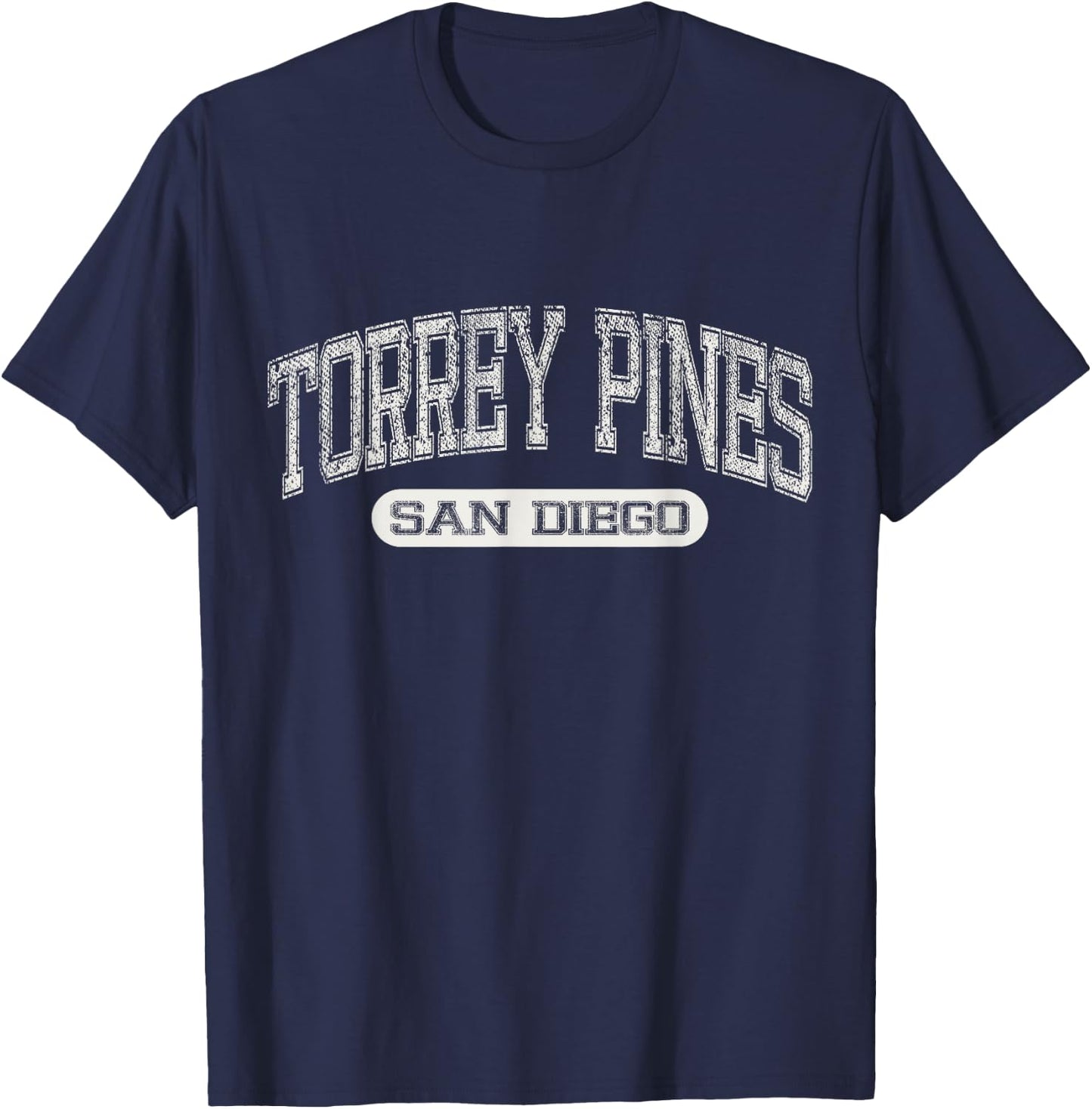 Vintage Torrey Pines San Diego Y2k Distressed Beach Souvenir Men Women Girls Kids T-Shirt - T-Shirt | Navy