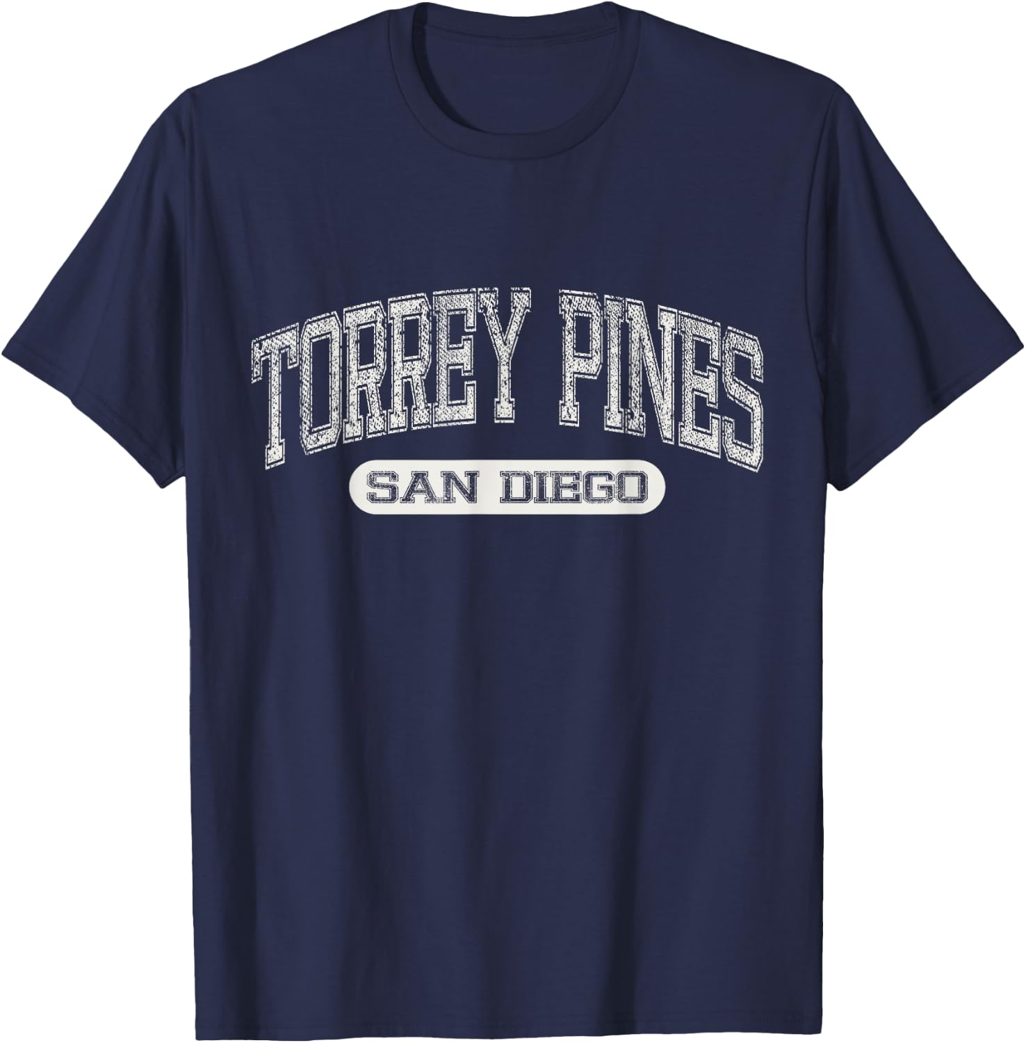 Vintage Torrey Pines San Diego Y2k Distressed Beach Souvenir Men Women Girls Kids T-Shirt - T-Shirt | Navy
