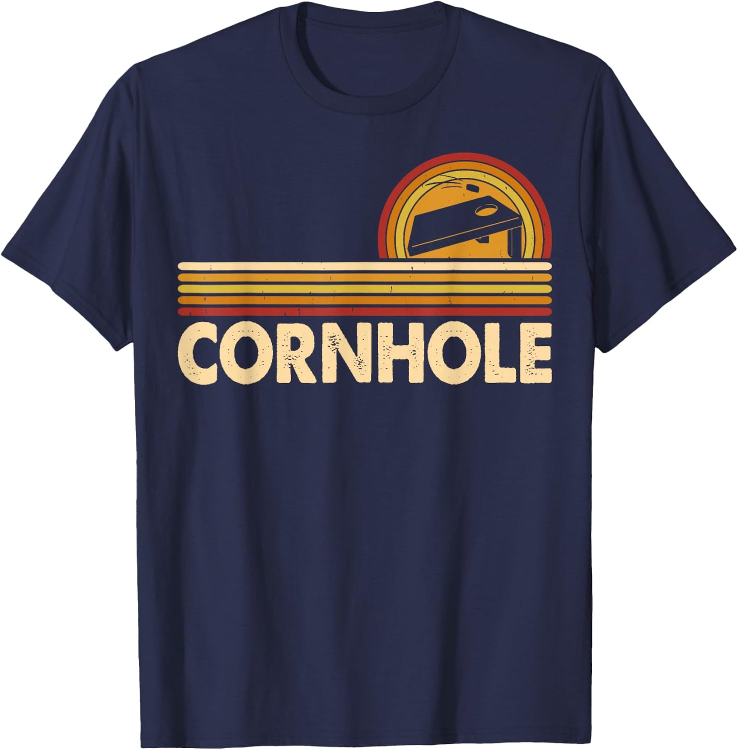 Cornhole Art Women Corn Hole Players Funny Cornhole T-Shirt - T-Shirt | Navy