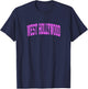 West Hollywood California CA Vintage Athletic Sports Pink De T-Shirt - T-Shirt | Navy