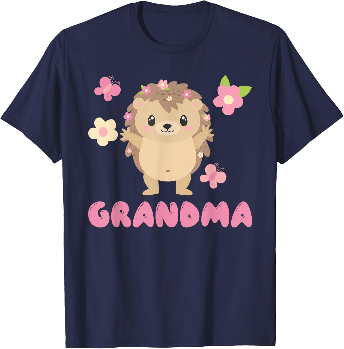 Hedgehog Grandma T-Shirt - T-Shirt | Navy