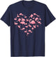 Flamingo Girls Kids Heart Cute Flamingo T-Shirt - T-Shirt | Navy
