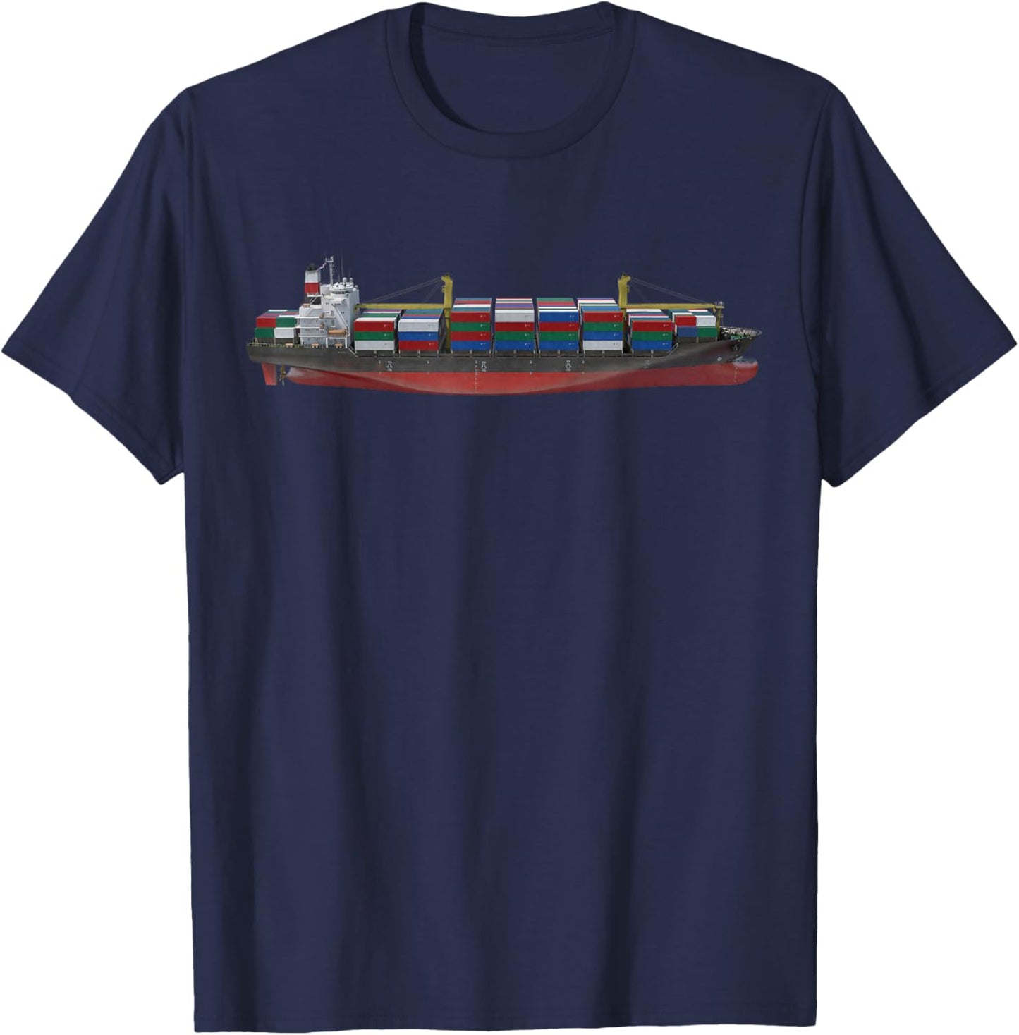 Cargo Ship Transportation T-Shirt - T-Shirt | Navy