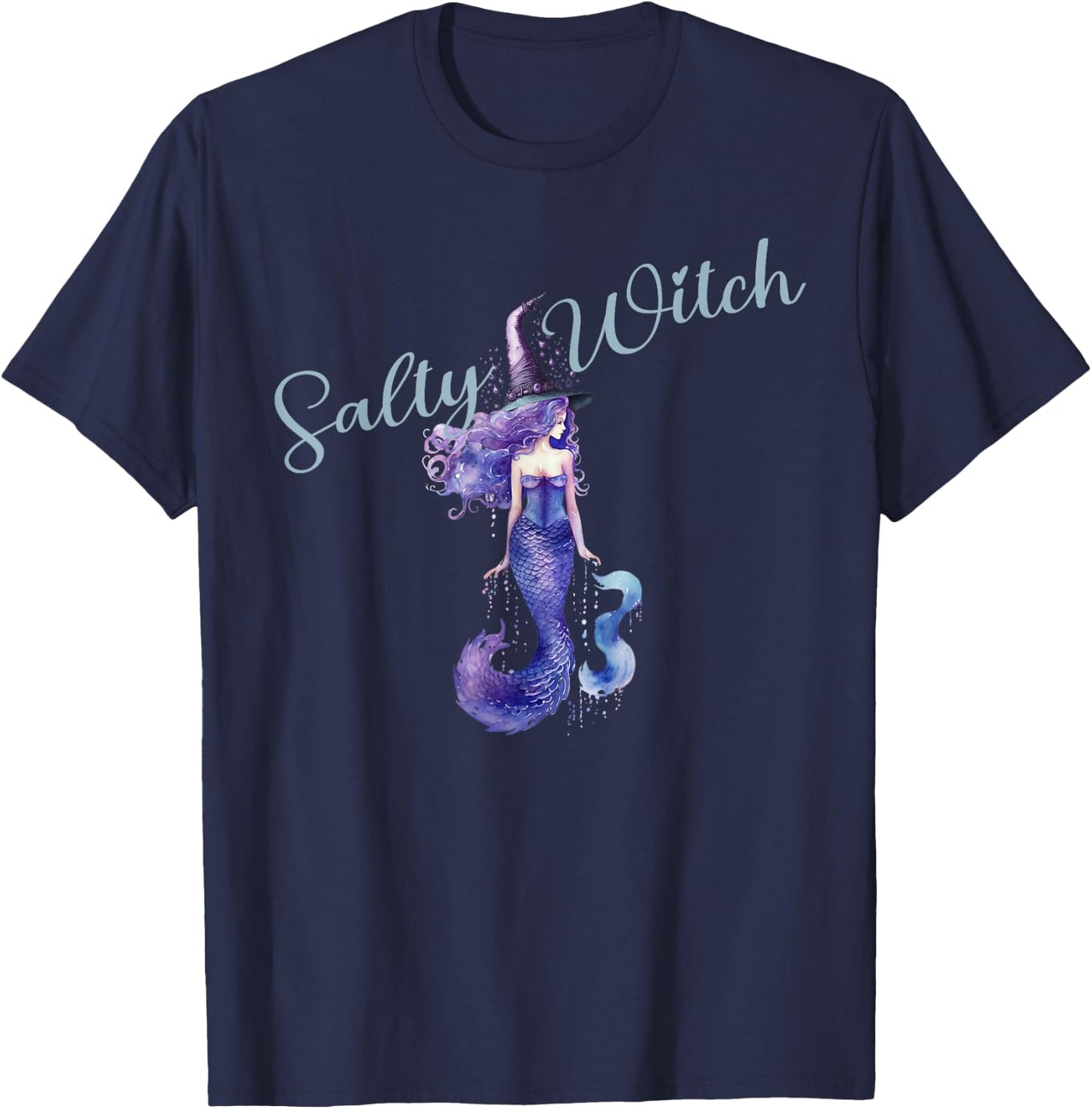 Salty Witch Mermaid T-Shirt - T-Shirt | Navy