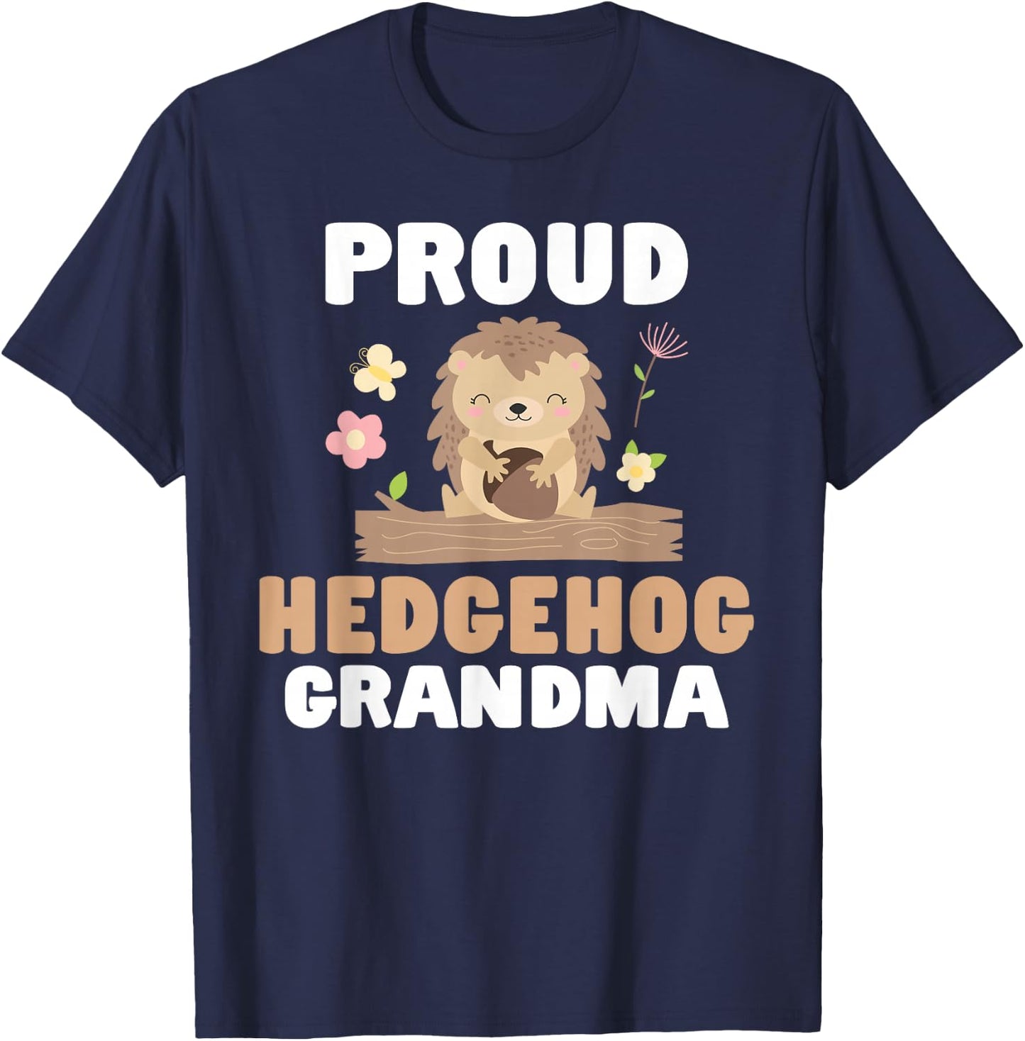 Proud Hedgehog Grandma T-Shirt - T-Shirt | Navy