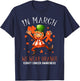 In March We Wear Orange Leprechaun Kidney Cancer Awareness T-Shirt - T-Shirt | Navy