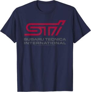 Subaru Tecnica International STI Distressed Logo Car Brand T-Shirt - T-Shirt | Navy
