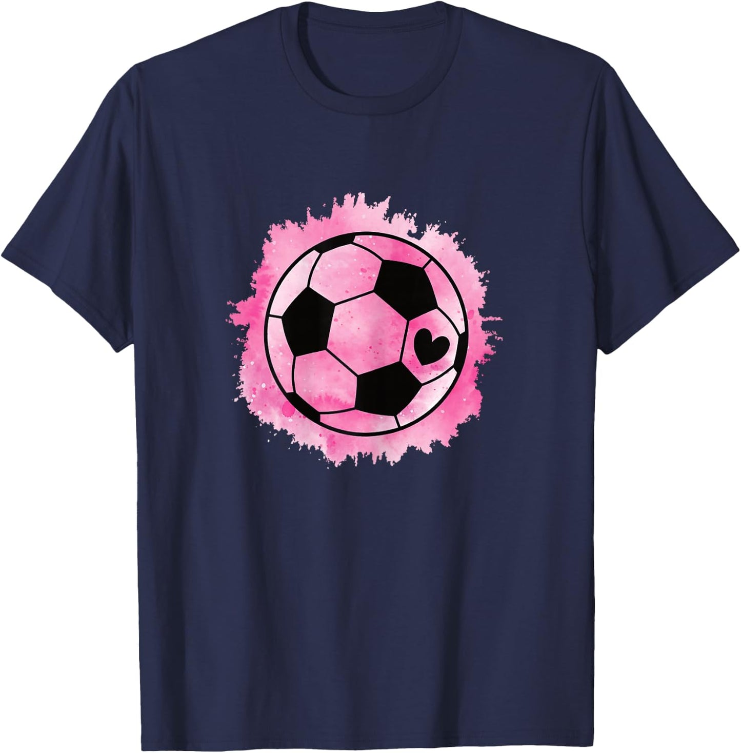 Cute Soccer Ball Women Girls Kids T-Shirt - T-Shirt | Navy